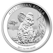 1 Dollar - Elizabeth II 4th Portrait - Koala - Silver Bullion Coin, Australia, 2017 reverse image