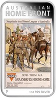1 Dollar - Elizabeth II 4th Portrait - Posters of WW1 - Australian Home League, Australia, 2017 reverse image