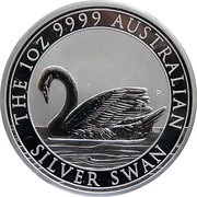 1 Dollar - Elizabeth II 4th Portrait - Australian Silver Swan, Australia, 2017 reverse image
