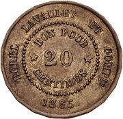 20 Centimes - Borel Lavalley reverse image