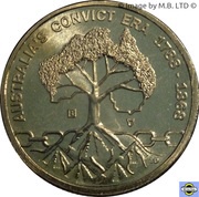 1 Dollar - Elizabeth II 4th Portrait - Australia's Convict Era, Australia, 2018 reverse image