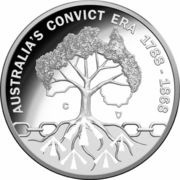 1 Dollar - Elizabeth II 4th Portrait - Australia's Convict Era - Silver Proof, Australia, 2018 reverse image