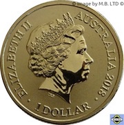 1 Dollar - Elizabeth II 4th Portrait - Australian Olympic Team - Pyeongchang 2018 obverse image