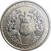 1 Dollar - Elizabeth II 4th Portrait - 65th Anniversary Coronation, Australia, 2018 reverse image
