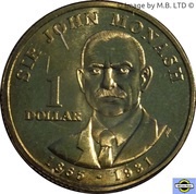 1 Dollar - Elizabeth II 4th Portrait - Sir John Monash, Australia, 2018 reverse image