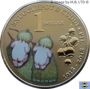 1 Dollar - Elizabeth II 4th Portrait - Snugglepot and Cuddlepie, Australia, 2018 reverse image
