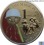 1 Dollar - Elizabeth II 4th Portrait - The Magic Pudding, Australia, 2018 reverse image