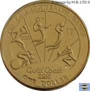 1 Dollar - Elizabeth II 4th Portrait - XXI Commonwealth Games, Australia, 2018 reverse image