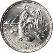 1 Pound FAO, Egypt, 1980 reverse image