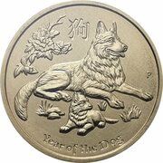 1 Dollar - Elizabeth II 4th Portrait - Year of the Dog reverse image