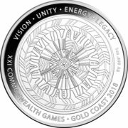 1 Dollar - Elizabeth II 4th Portrait - XXI Commonwealth Games - A Legacy of Reconciliation, Australia, 2018 reverse image