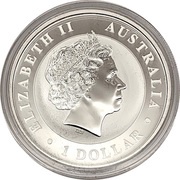 1 Dollar - Elizabeth II 4th Portrait - Australia Gilded Kangaroo obverse image