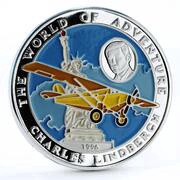 500 Afghanis Charles Lindbergh, Afghanistan, 1996 reverse image