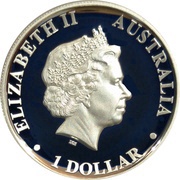 1 Dollar - Elizabeth II 4th Portrait - Kookaburra - Silver Proof - High Relief obverse image