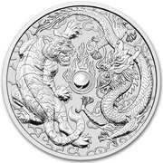1 Dollar - Elizabeth II 4th Portrait - Dragon and Tiger, Australia, 2018 reverse image