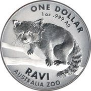 1 Dollar - Elizabeth II 4th Portrait - Ravi - Red Panda reverse image
