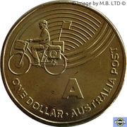 1 Dollar - Elizabeth II 4th Portrait - The Great Aussie Coin Hunt - Letter A, Australia, 2019 reverse image