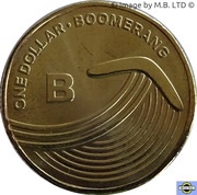 1 Dollar - Elizabeth II 4th Portrait - The Great Aussie Coin Hunt - Letter B, Australia, 2019 reverse image