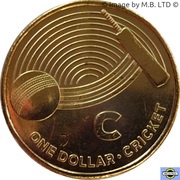 1 Dollar - Elizabeth II 4th Portrait - The Great Aussie Coin Hunt - Letter C, Australia, 2019 reverse image