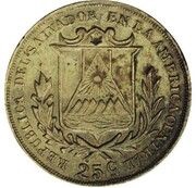 25 Centavos Piedfort reverse image
