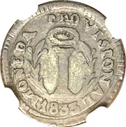 ½ Real Provisional coinage reverse image