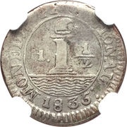 ½ Real Provisional coinage reverse image