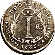 1 Real Provisional coinage reverse image