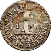 1 Real Provisional coinage reverse image