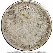 1 Real Type V Countermark, El Salvador, 1868 reverse image