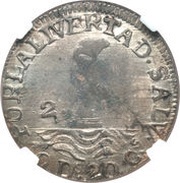 2 Reales Provisional coinage, El Salvador, 1828 reverse image