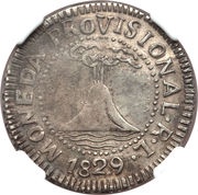2 Reales Provisional coinage obverse image