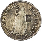 2 Reales Type III Countermark obverse image