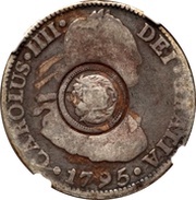 2 Reales Type V Countermark obverse image