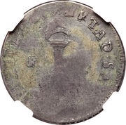 4 Reales Provisional coinage, El Salvador, 1828 reverse image