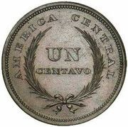 1 Centavo Piedfort, El Salvador, 1892 reverse image