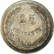 25 Centavos Pattern reverse image