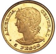 5 Pesos Pattern, El Salvador, 1892 reverse image