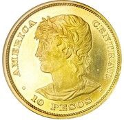 10 Pesos Pattern, El Salvador, 1892 reverse image