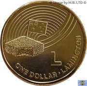 1 Dollar - Elizabeth II 4th Portrait - The Great Aussie Coin Hunt - Letter L, Australia, 2019 reverse image