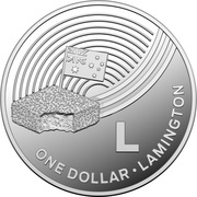 1 Dollar - Elizabeth II 4th Portrait - The Great Aussie Coin Hunt - Letter L - Silver Proof, Australia, 2019 reverse image