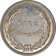 10 Centavos, El Salvador, 1914 reverse image