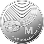 1 Dollar - Elizabeth II 4th Portrait - The Great Aussie Coin Hunt - Letter M - Silver Proof, Australia, 2019 reverse image