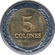 5 Colones reverse image