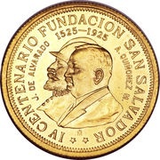 20 Colones San Salvador reverse image