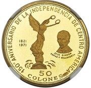 50 Colones Pattern reverse image