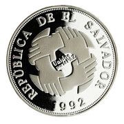 150 Colones United for Peace obverse image