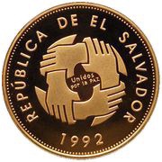 2500 Colones United for Peace obverse image