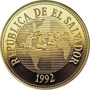 2500 Colones Discovery of America obverse image
