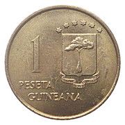 1 Peseta Guineana reverse image