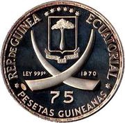 75 Pesetas Guineanas Pope John XXIII obverse image